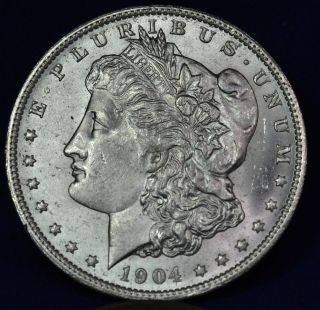 1904 - O Morgan $1 Ch Bu 99c / True photo