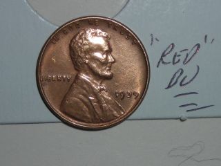 Wheat Penny 1939 Lincoln Cent Red Bu 1939 - P Unc photo