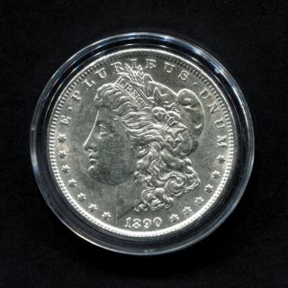1890 - P 1890 Morgan Dollar With Sharp Strike See High Res Scans photo
