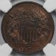 1867 Two - Cent Piece 2c Ms 63 Rb Red Brown Ngc Coins: US photo 2