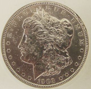1903 Morgan Silver Dollar - Almost Uncirculated - Morgan Dollar photo