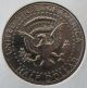 1985 - D Kennedy Half Dollar Struck Trough Grease Filled Die Error - Rare Us 50 Cent Coins: US photo 1