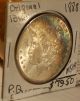 1888 - P Morgan Silver Dollar Crescent Toning On This Old Collector Coin Dollars photo 2