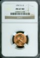 1957 - D Lincoln Cent Ngc Ms - 67 Rd Business Strike Finest Graded. Small Cents photo 1