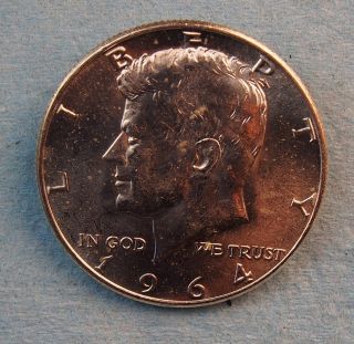 1964 Bu Silver Kennedy Half Dollar (10190) photo