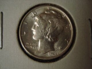 1945 - S 10 Cents Mercury Dime Blazing Gem photo