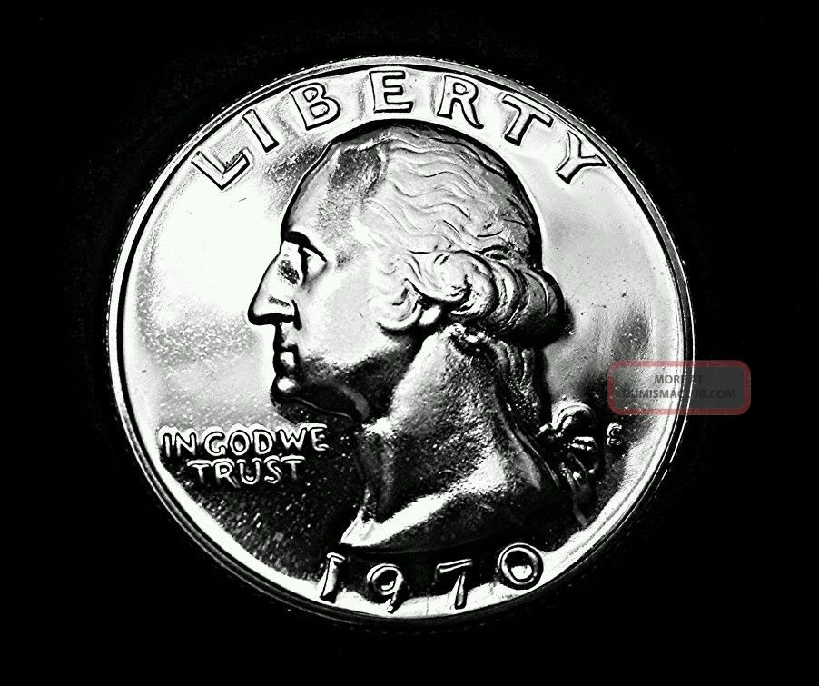 1970 S Washington Quarter 25c Proof Uncirculated Gem Coin. Z 115