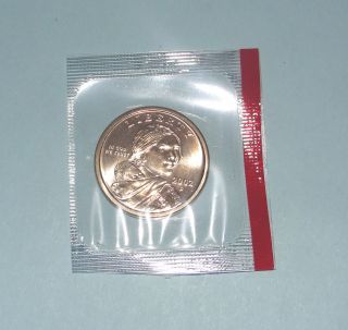 2002 - D Sacagawea Dollar Uncirculated In Us Cell photo