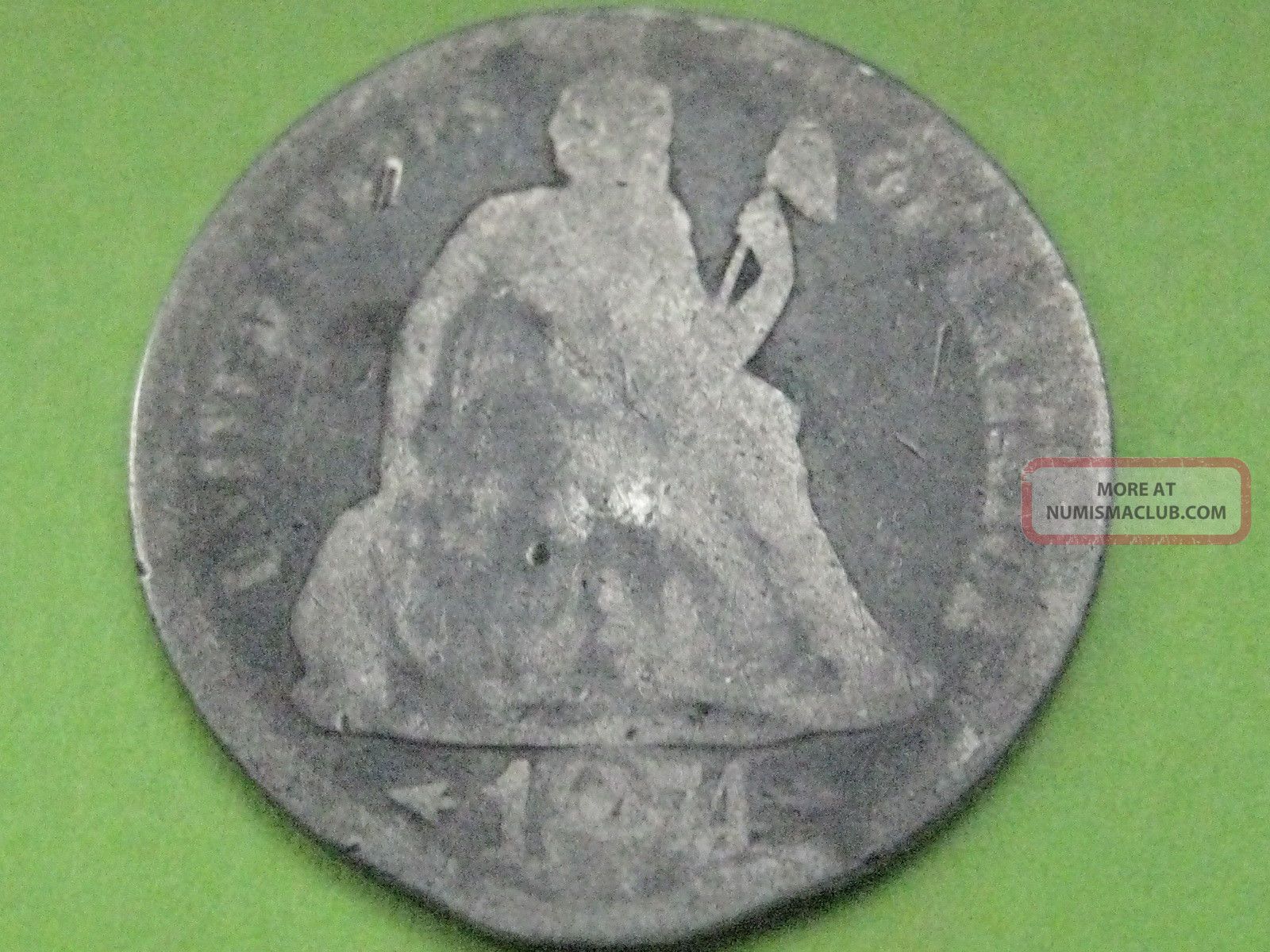 1874 Seated Liberty Dime With Arrows