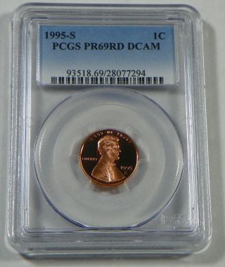 1995 - S Proof Lincoln Cent Penny Pcgs Pr69rd Dcam photo