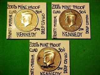 2007s Proof Kennedy,  Mirror Background W/ Frosty Deep Cameo photo