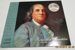 2006 Benjamin Franklin Coin & Chronicles Silver Dollar Box photo