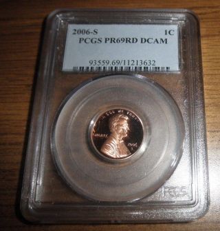 2006 - S Proof Cameo Lincoln Memorial Red Cent Pcgs - Estate photo