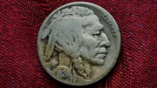 1924s Buffalo Nickel (key Date/very Rare) - Fine - Toning photo