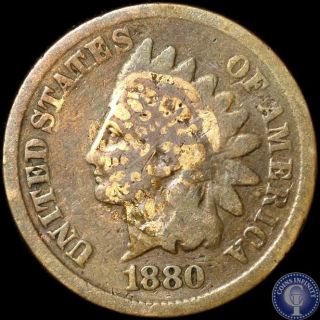1880 Indian Head Cent Penny 867 photo
