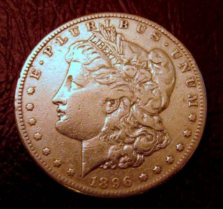 1896 - S Morgan Silver Dollar 