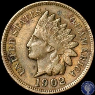 1902 Xf/au Indian Head Cent Penny 863 photo