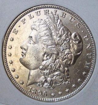 1896 Morgan Silver Dollar - Brilliant - Uncirculated - Morgan Dollar photo