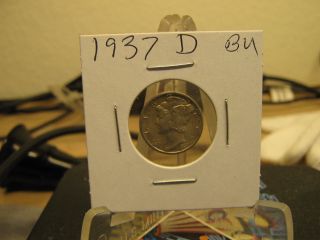 1937 D Mercury Dime Nice Coin Ch Bu Coin photo