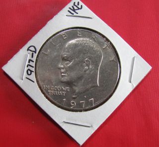 1977 - D Eisenhower Silver Dollars Coin Ike Silver Dollar Coin photo