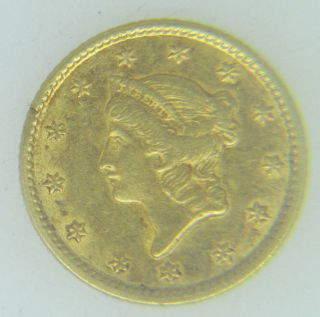 1851 - One Dollar Gold $1 Gold Liberty Head Great Detail Gd5103 photo