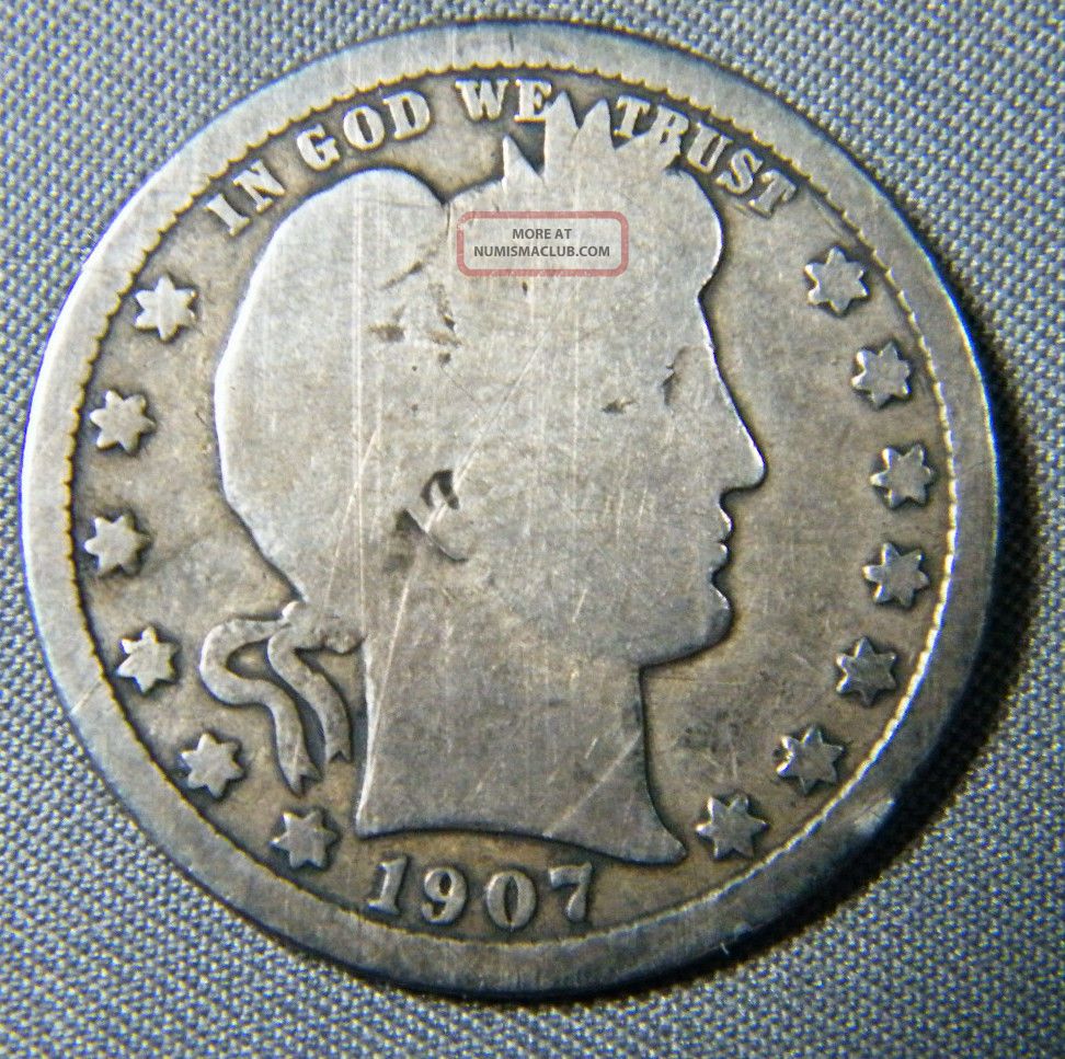 1907 Barber Quarter Good