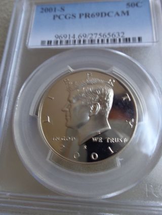 Us Coin,  2001 - S Kennedy 50c,  Pcgs Pr69dcam photo