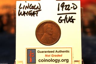 1922 - D Lincoln Wheat - G/vg - Op421 - - Hot Psychic Coin photo
