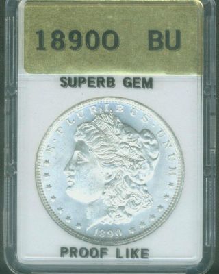 1890 - O Morgan Silver Dollar Unc Gem Bu Proof Like Make A Fair Offer photo