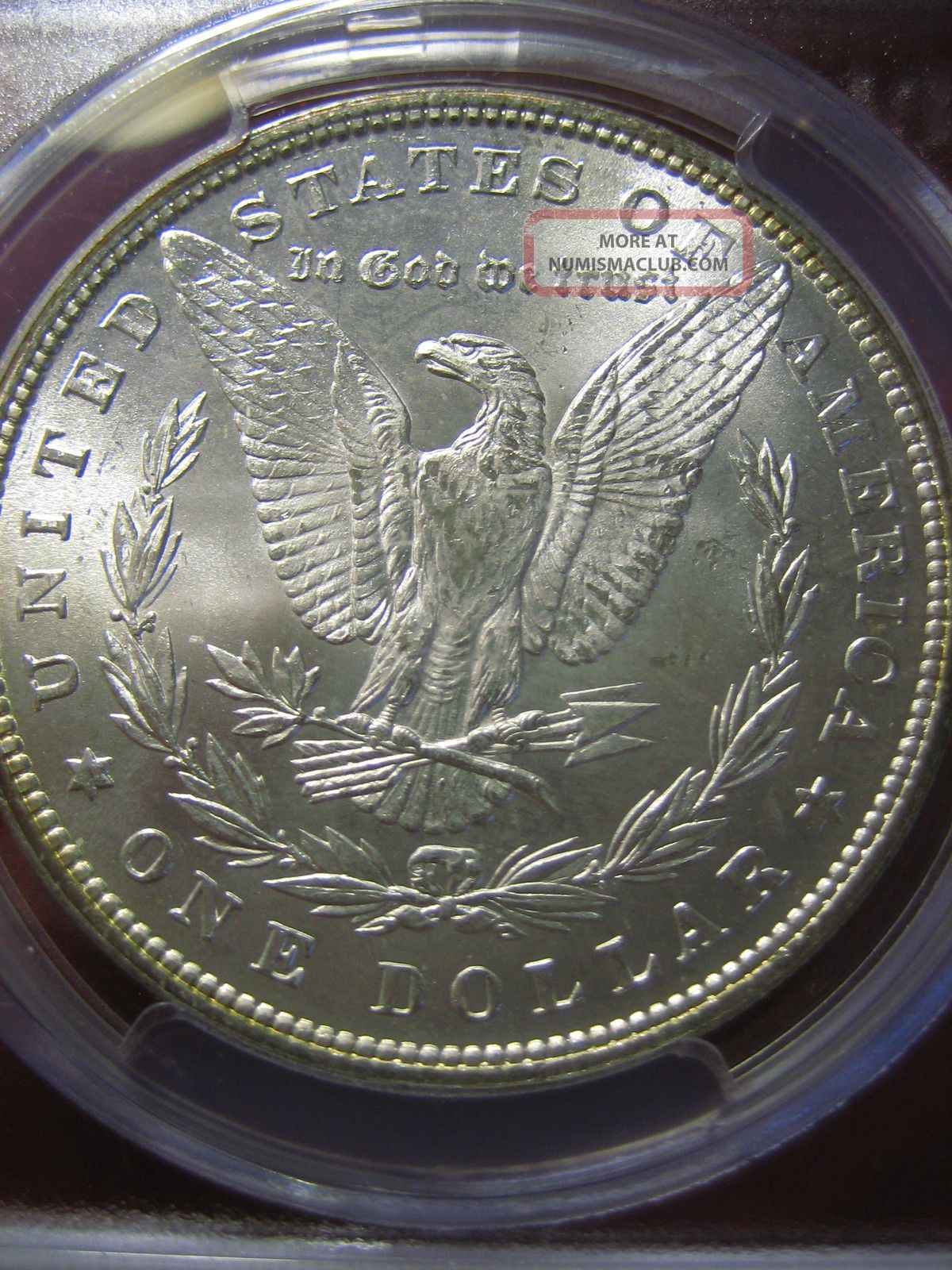 1889 - P Morgan Silver Dollar, Certified Pcgs Ms - 64