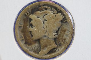 1918 - D 10c Mercury Dime,  Well Circulated Coin.  $coin Shop$ 4746 photo