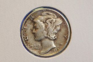 1942 10c Mercury Dime Circulated Collectible Coin 1647 photo