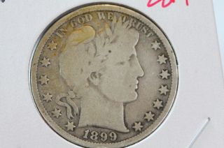 1899 50c Barber Half Dollar Average Circulated Coin $coin Store$ 2814 photo