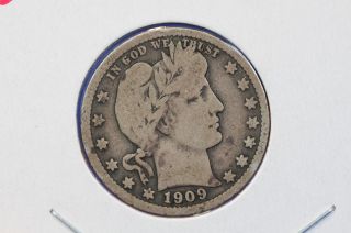 1909 25c Barber Quarter Average Circulated Coin - Shop 5625 photo