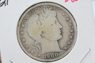 1900 50c Barber Half Dollar Well Circualted Coin $coin Store$ 2820 photo