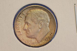 1953 - D 10c Roosevelt Dime Average Circulated Coin $coin Store 6111 photo
