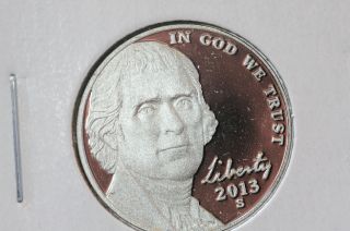 2013 - S 5c Jefferson Proof Nickel Gem Brilliant Uncirculated Proof Coin photo