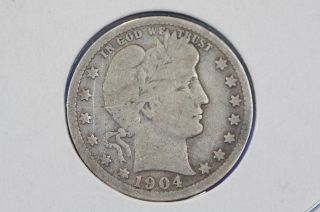 1904 25c Barber Quarter Early Date Circulated Coin 5481 photo