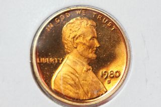 1980 - S 1c Lincoln Memorial Cents Brilliant Uncirculated Red photo