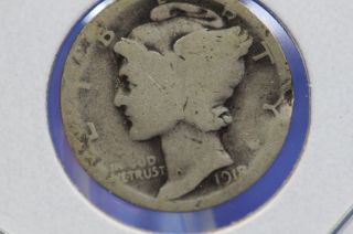 1918 10c Mercury Dime Well Circulated Early Date Coin 6195 photo