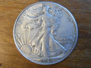 1942d Walking Liberty Half Dollar 50 Cents Xf Ef Extremely Fine Ref 21a photo