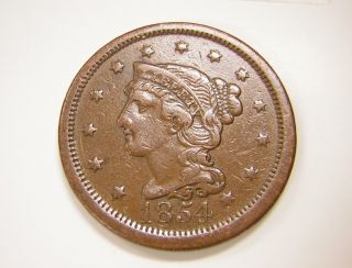1854 United States Coronet Head Large Cent photo