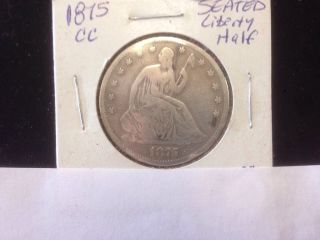 1875 Cc Silver Seated Liberty Half Dollar photo