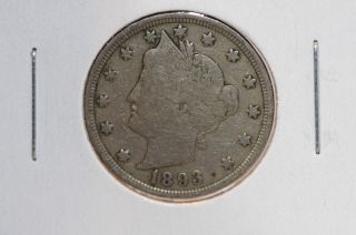 1893 5c Liberty Nickel - (v) - Circulated Partial Liberty - Coin - Cash Back - 2197 photo