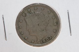 1903 5c Liberty Nickel - Circulated Coin - Partial Liberty - Cash Back - Shop 2213 photo
