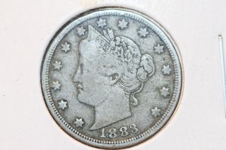 1883 5c Liberty (v) Nickel - No Cents - Circulated Coin - Cash Back - Coin Shop 1922 photo