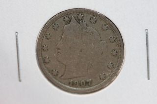 1907 5c Liberty Nickel - Circulated Coin - Some Liberty - Cash Back - Shop 2221 photo