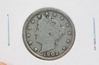 1902 5c Liberty (v) Nickel - Some Liberty - Circulated Coin - Cash Back - Coin Shop 1947 photo