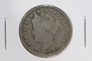 1899 5c Liberty Nickel - Circulated Coin - Partial Liberty - Cash Back - Coin Shop 2205 photo