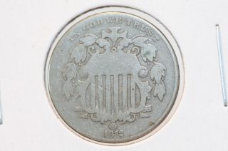 1872 5c Shield Nickel - Well Circulated Coin - Cash Back - Coin Shop 1916 photo